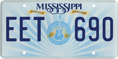 MS license plate EET690
