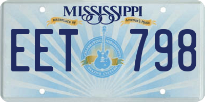 MS license plate EET798
