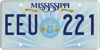MS license plate EEU221