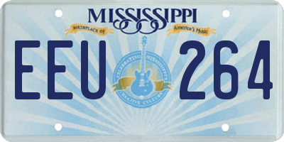 MS license plate EEU264