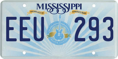 MS license plate EEU293