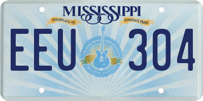 MS license plate EEU304