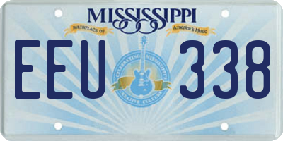 MS license plate EEU338