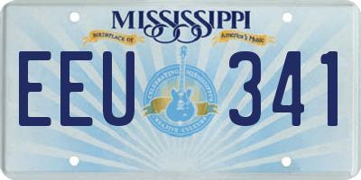 MS license plate EEU341