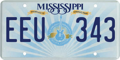 MS license plate EEU343
