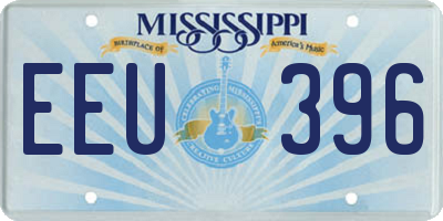 MS license plate EEU396
