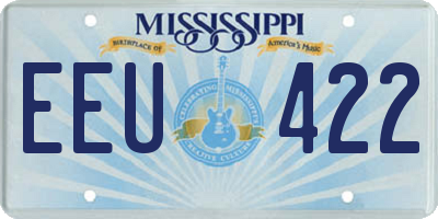 MS license plate EEU422