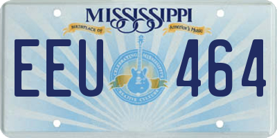 MS license plate EEU464