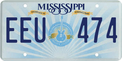 MS license plate EEU474