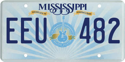 MS license plate EEU482