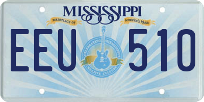 MS license plate EEU510