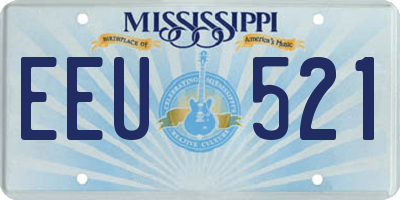 MS license plate EEU521