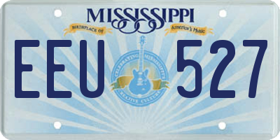 MS license plate EEU527
