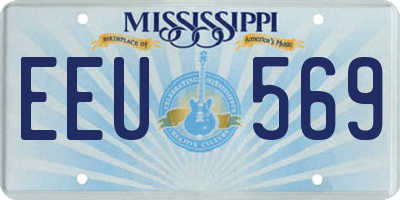 MS license plate EEU569