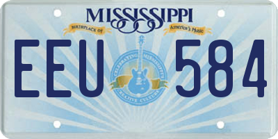 MS license plate EEU584