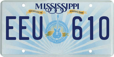 MS license plate EEU610