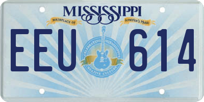 MS license plate EEU614