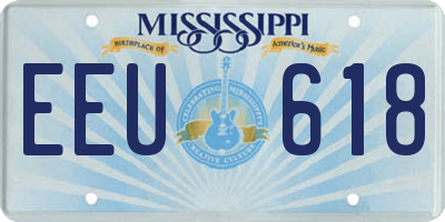 MS license plate EEU618