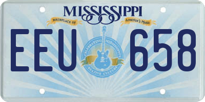 MS license plate EEU658
