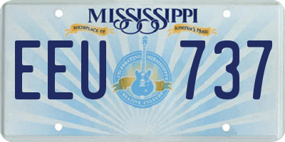 MS license plate EEU737