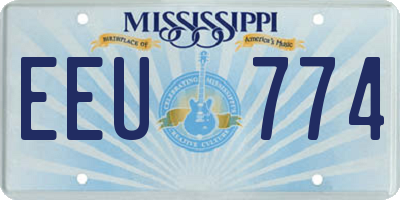 MS license plate EEU774