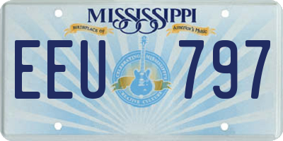 MS license plate EEU797