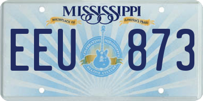 MS license plate EEU873