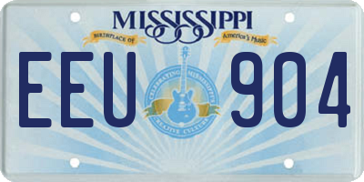 MS license plate EEU904