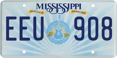 MS license plate EEU908