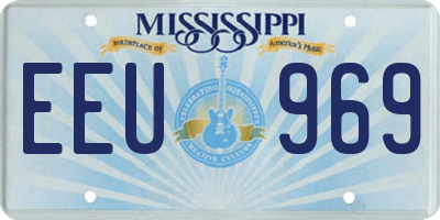 MS license plate EEU969
