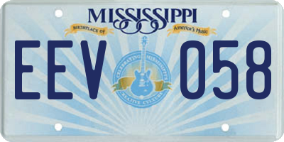 MS license plate EEV058