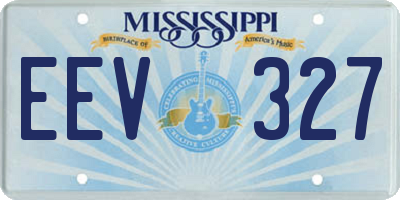 MS license plate EEV327