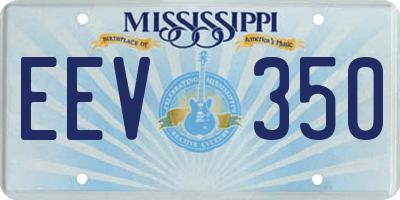 MS license plate EEV350