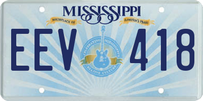 MS license plate EEV418
