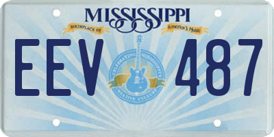 MS license plate EEV487