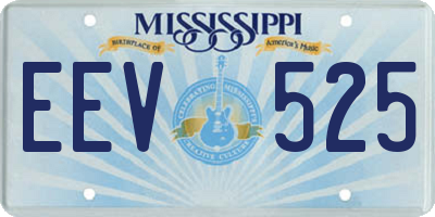 MS license plate EEV525