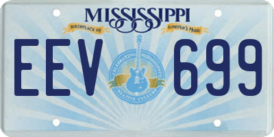 MS license plate EEV699