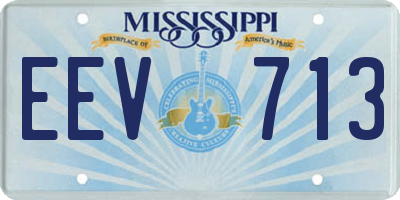 MS license plate EEV713