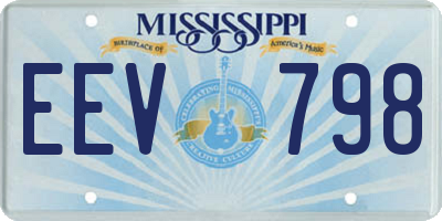 MS license plate EEV798