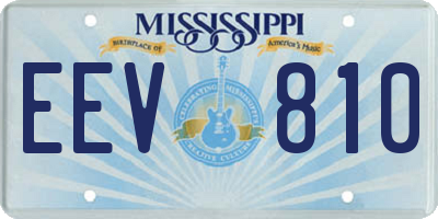 MS license plate EEV810