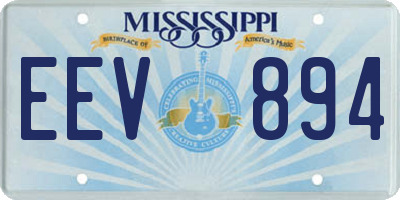 MS license plate EEV894