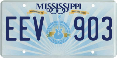 MS license plate EEV903