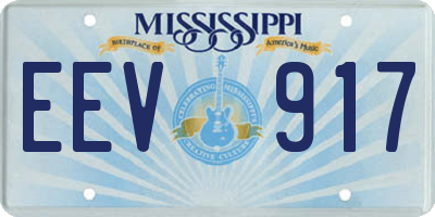 MS license plate EEV917