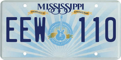 MS license plate EEW110