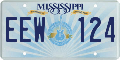 MS license plate EEW124