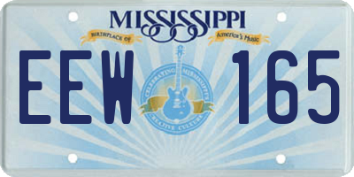 MS license plate EEW165