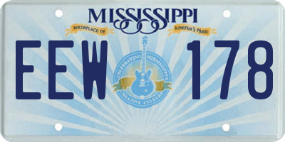 MS license plate EEW178