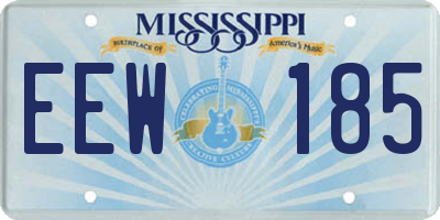 MS license plate EEW185