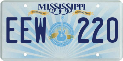 MS license plate EEW220