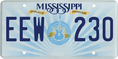 MS license plate EEW230